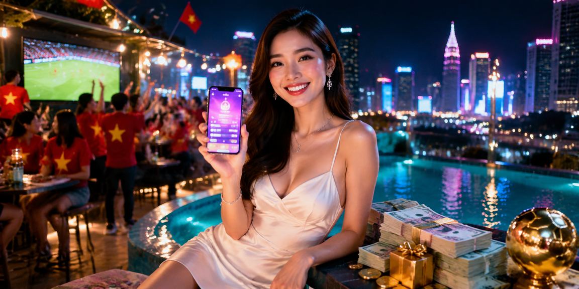 Người dùng Hồ Chí Minh đăng nhập tài khoản cgx giữa phố đêm sôi động